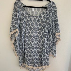 Eberjey Blue Patterned Tunic/Coverup